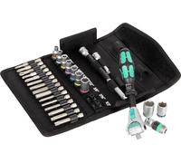 Wera 05004019001 Set de Carracas, Cuadradillo Pasante con 28 Piezas, 1/4"