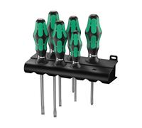 Juego de destornilladores WERA Kraftform Plus Lasertip 6-piezas ranuradas y cabeza en cruz NUEVO