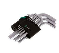 Wera Juego de llaves hexagonales de 9 piezas de 1,5 a 10 mm corto