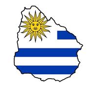 Werbetechnik Sotirios Papoutsis Decal, Bumper Sticker Uruguay Car Sticker die-Cut 4.3" (11 cm)