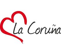 Werbetechnik Sotirios Papoutsis Vinilo Adhesivo para el Coche o la Moto LA CORUNA La Coruña (Ciudad) corazón Sticker ca.8x16cm Pegatina sin Fondo
