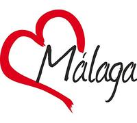 Werbetechnik Sotirios Papoutsis Vinilo Adhesivo para el Coche o la Moto Malaga Málaga (Ciudad) corazón Sticker ca.9x11cm Pegatina sin Fondo