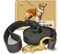 WERCHNPET Correa de cuero para perro de 6 pies, resistente, suave y fuerte para perros grandes, medianos y pequeños, correa de cuero de primera calidad para perros
