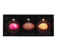 WeRChristmas - Bolas de Cristal (3 Unidades), Color Cobre