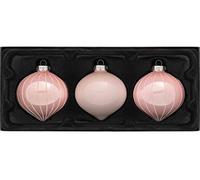 WeRChristmas Bolas de Cristal para árbol de Navidad, Color Rosa bebé, 11 cm