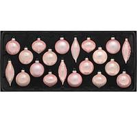 WeRChristmas Bolas de Cristal para árbol de Navidad, Rosa Pastel, Set of 20, 20