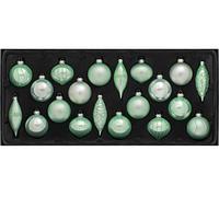 WeRChristmas Bolas de Cristal para árbol de Navidad, Verde Menta, Set of 20, 20