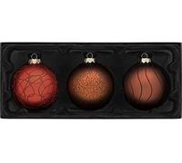 WeRChristmas Bolas Tradicionales de Cristal para árbol de Navidad, Cobre Vidrio, 11 cm