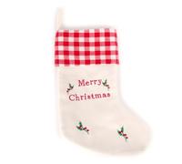 WeRChristmas - Calcetín Decorativo (diseño navideño y el Texto en inglés Merry Christmas), Color Rojo y Blanco