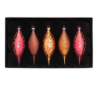 WeRChristmas Jewelled Bolas de Cristal, Cobre Vidrio, 5 Piezas, 5