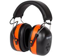 Werckmann Protección auditiva Bluetooth: orejeras ajustables 27 dB, ideal para adultos, Negro/Naranja