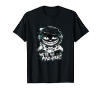 We're All Mad Here Dual Controller Glitch Gamer Smile Camiseta
