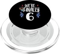 We're Finally 6 Celebrate Twins Party Cumpleaños Twin Six 6Th PopSockets PopGrip para MagSafe