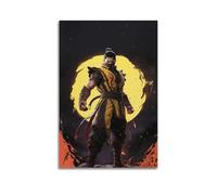 WERETUN Mortal Kombat - Póster decorativo de 4 lienzos decorativos para pared e impresión artística moderna para decoración de dormitorio familiar, 30 x 45 cm