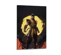 WERETUN Mortal Kombat - Póster decorativo de 40 x 60 cm, 4 lienzos para pared e impresión artística moderna para dormitorio familiar
