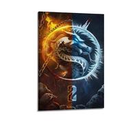 WERETUN Mortal Kombat - Póster decorativo de juego de hielo y fuego, lienzo para pared e impresión artística moderna para dormitorio familiar, 20 x 30 cm