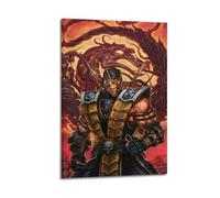 WERETUN Póster decorativo de Mortal Kombat Game 3 lienzos decorativos para pared e imagen artística moderna para decoración de dormitorio familiar, 50 x 75 cm