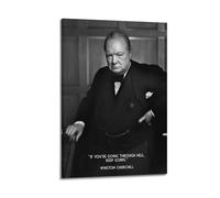 WERETUN Winston Churchill - Póster decorativo de lienzo para pared e impresión artística moderna para decoración de dormitorio familiar, 40 x 60 cm