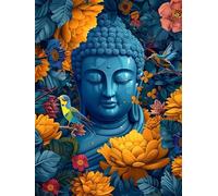 Wergund Diamond Painting Buda,Diamond Painting Kit Completo Religión,Pintura Diamante Punto de Cruz Diamante Rhinestone Bordado Manualidades Decoración de Pared del Hogar 30x40cm-28
