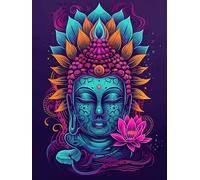 Wergund Diamond Painting Buda,Diamond Painting Kit Completo Religión,Pintura Diamante Punto de Cruz Diamante Rhinestone Bordado Manualidades Decoración de Pared del Hogar 30x40cm-26