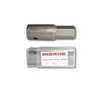 WERHE adaptador para barrena de tierra de gasolina a rosca interior M14 - acero templado para mezcladores de mortero y pintura - adaptador universal robusto