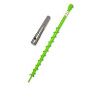 WERHE Barrena de Tierra 40 mm SDS Max Inserción, 80 cm | Acero de calidad, doble eje para un rendimiento preciso de perforación, compatible con perforadores de Bosch, Makita, DeWalt