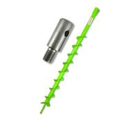 WERHE Barrena de Tierra 50 mm con M14 Adaptador | profundidad de trabajo 60 cm, peso 1,4 kg, cabezal de fijación 20 mm, para taladros como Bosch, Makita, Einhell