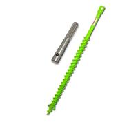 WERHE barrena de tierra doble hélice de acero macizo Ø40mm 80cm con adaptador SDS MAX - perforación rápida y precisa para construcción de vallas, jardinería y construcción