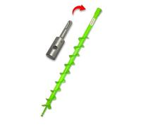 WERHE Barrena de tierra para máquina perforadora con adaptador SDS Plus ⌀50 mm, 80cm de longitud - Barrena para pozos, plantación de árboles, barrena para hoyos de tierra, barrena para pilotes