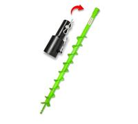WERHE barrena de tierra para taladro con adaptador Stihl ⌀50 mm, 80cm longitud - barrena para pozos, plantación de árboles, broca para agujeros de tierra, broca para postes, broca para pasajes