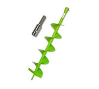 WERHE Barrena para tierra 150 mm con broca espiral y adaptador Hex - Acero robusto para perforación de postes y trabajos de jardinería - Punta de perforación precisa compatible con taladros