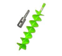 WERHE Barrena para tierra 150 mm con doble hélice - Acero robusto para plantación de árboles y construcción de cercas - Adaptador SDS Plus compatible