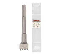 WERHE Cincel Bujarda SDS Max, 16 Dientes, 240 mm, Cuadrado 18 mm | acero de alta resistencia, texturiza los soportes en, elimina revoque revestimientos, uso en modo cincel sin rotación