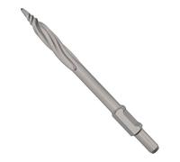 WERHE - Cincel de punta autoafilada 410 mm HEX30 - para martillo de demolición - trabajo puntual hormigón/piedra/ladrillo - forma espiral expulsa el polvo, limita el atasco