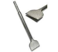 WERHE Cincel Plano SDS Plus 40x250 mm | acero de herramientas con filo templado, compatible con Bosch, Makita, Einhell martillos perforadores, para azulejos