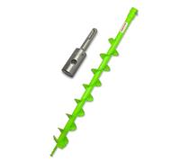 WERHE Kit Barrena de Tierra Ø 80 mm, 80 cm, Adaptador SDS Plus, Acero | para instalación de vallas y trabajos de jardín, Adaptador Ø 20 mm para otros tamaños Ø 40 200 mm, compatible con Bosch