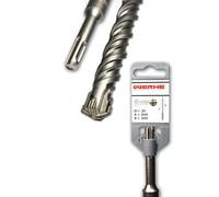 WERHE ® Profesional Taladro de mampostería Broca SDS Plus 25 x 260 mm Martillo Hormigón Marco X Corte Cuádruple Cruz