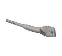 WERHE SDS Plus Cincel Espátula Curvado, 75x165 mm, Para Azulejos y Revoque | acero templado, acodamiento para trabajo plano, ideal para adhesivo, resina, betún, salientes de hormigón, restos de moqueta