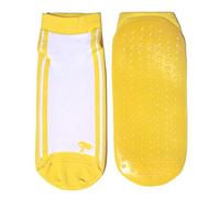 Weri Spezials Calcetines de playa para bebés, niños y adultos con revestimiento ABS, calcetines de playa para niñas y niños, zapatos de natación con palmeras, amarillo, 19-22