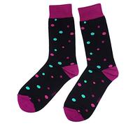 Weri Spezials Calcetines para mujer Funny con divertidos diseños de moda en varios diseños y colores. Puntos Negros Violeta 39-42