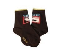 Weri Spezials Chaussettes pour Enfants, Couleur: Noir, "Requin", Taille: 5-6 annees (27-30)