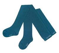 Weri Spezials Leotardos de punto fino para bebés y niños, de algodón, lisos, Petrol Sw, 74 cm