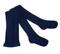 Weri Spezials - Leotardos para bebés y niños (tejido rústico, 6 trenzas y zarcillos, estilo bohemio, tallas 74 a 116) marine 5-6 años