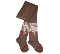 Weri Spezials - Leotardos para niños con dibujo de trenes en marrón marrón marrón Talla:3-4 años