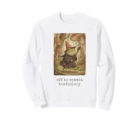 Weridcore Frog Toad Cottagecore Off to Commit Tomfoolery Sudadera