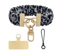 WERIGONI 1PCS Portachiavi corto, cordón elástico para celular, cordón para celular da polso universale para teléfono, estampado leopardo de color claro
