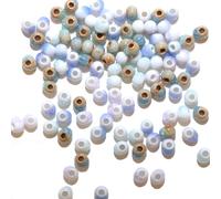 WERIGONI Paquete de 100 Cuentas de Piedra Natural de 6 mm, Cuentas Opacas sin Teñir sin Costuras, Piedras semipreciosas para bisutería DIY