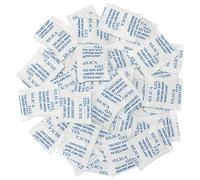 Weriirew Bolsitas de Gel de sílice para Almacenamiento de Alimentos, 100 Paquetes Paquete de Gel de sílice Bolsas absorbentes de Humedad de Grado alimenticio para medicamentos, joyería, café, té, Pan
