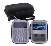 WERJIA Funda de transporte rígida compatible con consola de juegos de mano TRIMUI Brick Hammer/TRIMUI Brick, bolsillo de malla para cable, tarjeta SD (negro)