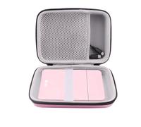 WERJIA Funda rígida de transporte compatible con impresora fotográfica Nelko, PP01/PP03, mini impresora portátil a color, bolsillo de malla para cable, papel fotográfico (rosa)